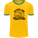 Father & Son Best Friends Father's Day Mens White Ringer T-Shirt Gold/Green