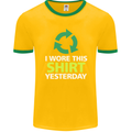 I Wore This Yesterday Funny Environmental Mens Ringer T-Shirt FotL Gold/Green