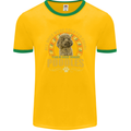 A Poodle Dog Mens Ringer T-Shirt FotL Gold/Green