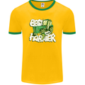 Best Farmer Ever Fathers Day Farming Mens Ringer T-Shirt FotL Gold/Green