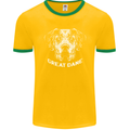 Great Dane Dog Mens Ringer T-Shirt FotL Gold/Green