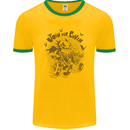 Join Our Coven Funny Halloween Pumpkin Mens Ringer T-Shirt FotL Gold/Green