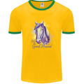 Horse Is My Spiritual Animal Equestrian Mens Ringer T-Shirt FotL Gold/Green