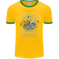 Skilful Sailor Kraken Sailing Cthulhu Mens Ringer T-Shirt FotL Gold/Green