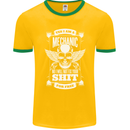 Funny Im a Mechanic No Wont Fix For Free Mens Ringer T-Shirt FotL Gold/Green