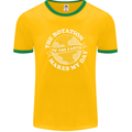 Earth Rotation Astronomy Planets Mens Ringer T-Shirt FotL Gold/Green