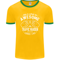 An Awesome Traffic Warden Looks Like Mens Ringer T-Shirt FotL Gold/Green