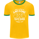 An Awesome Traffic Warden Looks Like Mens Ringer T-Shirt FotL Gold/Green