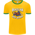 Brazilian Jiu Jitsu Mens Ringer T-Shirt FotL Gold/Green