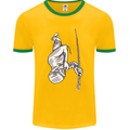 Freediving Chain Diver Scuba Diving Mens Ringer T-Shirt FotL Gold/Green