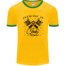 Addicted to Ink Tattoo Artist Mens Ringer T-Shirt Gold/Green