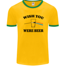 Wish You Were Beer St Patricks Day Alcohol Mens Ringer T-Shirt Gold/Green