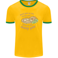 What Goes On In the Sheep Pen Farming Mens Ringer T-Shirt FotL Gold/Green