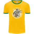 Nordic Man With Beard Funny Viking Mens Ringer T-Shirt FotL Gold/Green