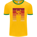 A Llama Wearing Shades Mens Ringer T-Shirt FotL Gold/Green
