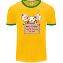 Hungry Mouse Mens Ringer T-Shirt FotL Gold/Green