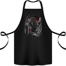 Grim Reaper Biker Gothic Heavy Metal Skull Cotton Apron 100% Organic Black