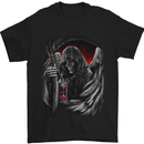 Grim Reaper Biker Gothic Heavy Metal Skull Mens T-Shirt Cotton Gildan Black