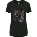 Grim Reaper Biker Gothic Heavy Metal Skull Womens Wider Cut T-Shirt Black