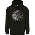 Grim Reaper Clock Skull Biker Gothic Demon Childrens Kids Hoodie Black