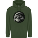 Grim Reaper Clock Skull Biker Gothic Demon Childrens Kids Hoodie Forest Green
