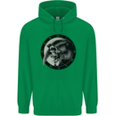 Grim Reaper Clock Skull Biker Gothic Demon Childrens Kids Hoodie Irish Green