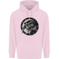 Grim Reaper Clock Skull Biker Gothic Demon Childrens Kids Hoodie Light Pink