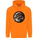Grim Reaper Clock Skull Biker Gothic Demon Childrens Kids Hoodie Orange