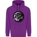 Grim Reaper Clock Skull Biker Gothic Demon Childrens Kids Hoodie Purple