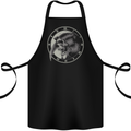 Grim Reaper Clock Skull Biker Gothic Demon Cotton Apron 100% Organic Black