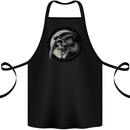Grim Reaper Clock Skull Biker Gothic Demon Cotton Apron 100% Organic Black