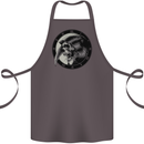 Grim Reaper Clock Skull Biker Gothic Demon Cotton Apron 100% Organic Dark Grey