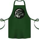 Grim Reaper Clock Skull Biker Gothic Demon Cotton Apron 100% Organic Forest Green