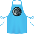 Grim Reaper Clock Skull Biker Gothic Demon Cotton Apron 100% Organic Turquoise