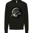 Grim Reaper Clock Skull Biker Gothic Demon Kids Sweatshirt Jumper Black