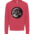 Grim Reaper Clock Skull Biker Gothic Demon Kids Sweatshirt Jumper Heliconia