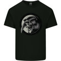 Grim Reaper Clock Skull Biker Gothic Demon Kids T-Shirt Childrens Black