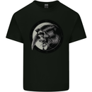Grim Reaper Clock Skull Biker Gothic Demon Kids T-Shirt Childrens Black