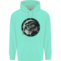 Grim Reaper Clock Skull Biker Gothic Demon Mens 80% Cotton Hoodie Peppermint