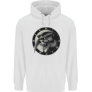 Grim Reaper Clock Skull Biker Gothic Demon Mens 80% Cotton Hoodie White