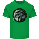 Grim Reaper Clock Skull Biker Gothic Demon Mens Cotton T-Shirt Tee Top Irish Green