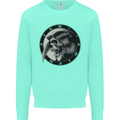Grim Reaper Clock Skull Biker Gothic Demon Mens Sweatshirt Jumper Peppermint