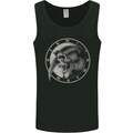 Grim Reaper Clock Skull Biker Gothic Demon Mens Vest Tank Top Black
