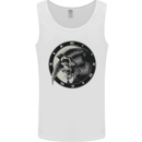 Grim Reaper Clock Skull Biker Gothic Demon Mens Vest Tank Top White