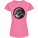 Grim Reaper Clock Skull Biker Gothic Demon Womens Petite Cut T-Shirt Azalea