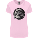 Grim Reaper Clock Skull Biker Gothic Demon Womens Wider Cut T-Shirt Light Pink