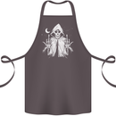 Grim Reaper Finger Flip Skull Biker Funny Cotton Apron 100% Organic Dark Grey