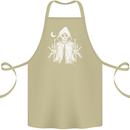 Grim Reaper Finger Flip Skull Biker Funny Cotton Apron 100% Organic Khaki