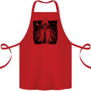 Grim Reaper Finger Flip Skull Biker Funny Cotton Apron 100% Organic Red
