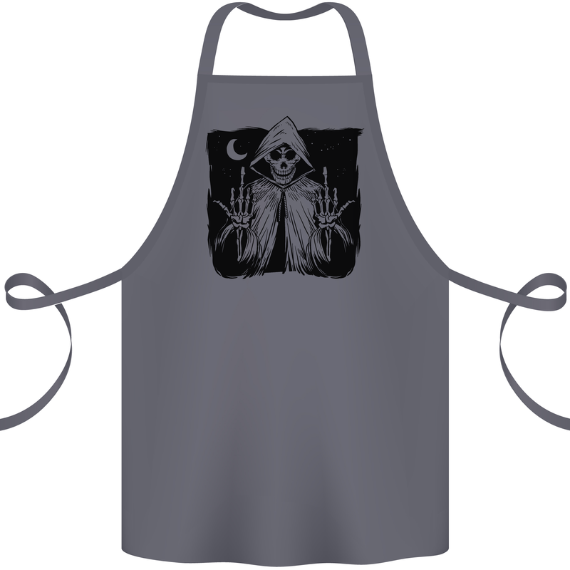 Grim Reaper Finger Flip Skull Biker Funny Cotton Apron 100% Organic Steel